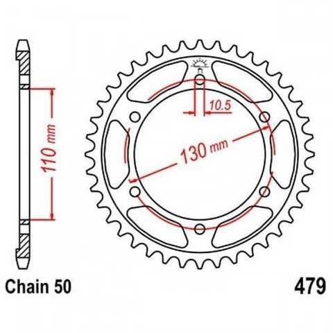 Купить JT JTR479.45 - Звезда задняя KAWASAKI GPX, GPZ; MZ/MUZ 1000