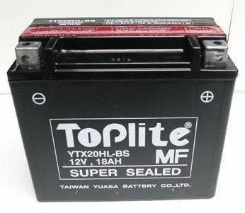 Мотоакумулятор TOPLITE YTX20HL-BS 12V,18Ah,д. 175, ш. 87, в.155, электролит в к-те, вес 4,6 кг