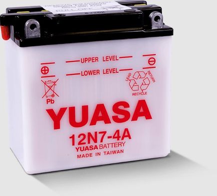 YUASA 12N7-4A Акумулятор 7 А/ч, 74 А (+/-), 135х75х133 мм