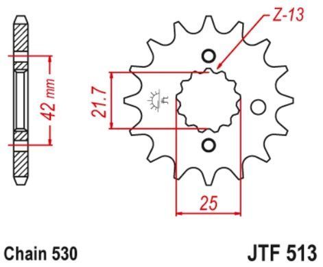 JTF513,15RB Передня зірочка
