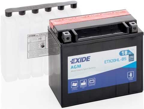 Купить EXIDE ETX20HL-BS / YTX20HL-BS Мото аккумулятор 18 А/ч, 270