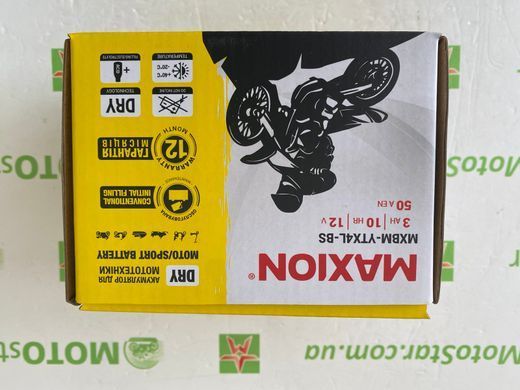 YTX4L-BS MAXION Мото акумулятор, 12V, 4Ah, 113x70x85 мм