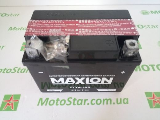 YTX4L-BS MAXION Мото аккумулятор, 12V, 4Ah, 113x70x85 мм