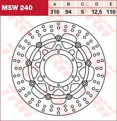 LUCAS MSW240 - Гальмівний диск
