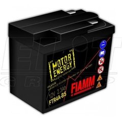 Мотоакумулятор FIAMM FTR4A-BS 12V 2,3Ah, д. 113, ш. 48, ст. 86, електроліт в к-ті, вага 1 кг, CCA (-18C): 30