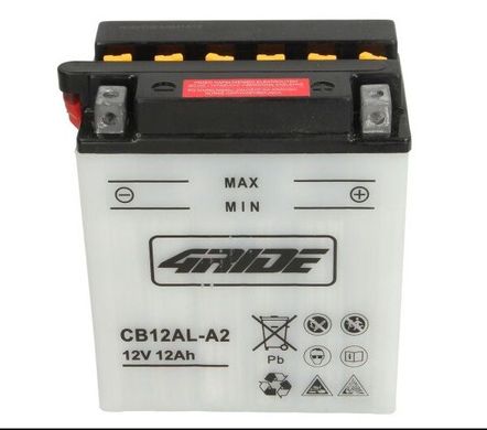 CB12AL-A2 4RIDE Аккумулятор 136x82x162мм, 12В 12Ah 165А R+ (YB12AL-A2)