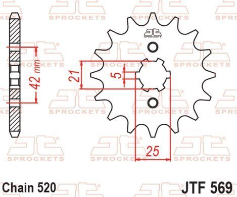 JTF569,15 Звезда передняя