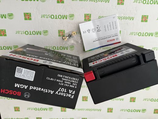 Акумулятор BOSCH TX20HL,TX20L-BS 0 986 FA1 071 18Аh, 310 А, (-/+), 176x89x154 мм Factory Activated AGM