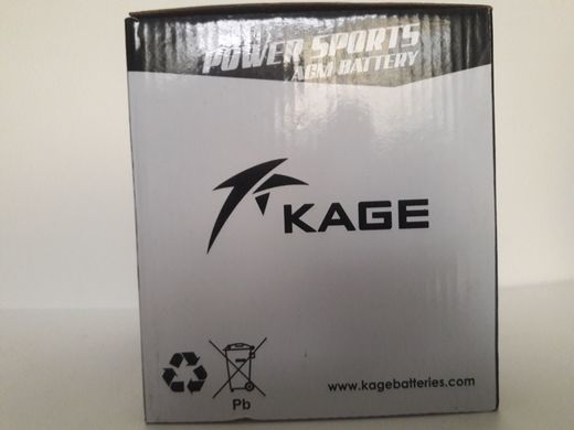 KAGE KGX16-BS Мото аккумулятор 16 A/ч, 195 A, (+/-), 150x87x161 мм