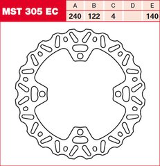 LUCAS MST305EC - Тормозной диск