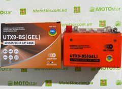 Мото аккумулятор Outdo YTX9-BS 12V 9Ah 180A, 152x88x106 мм гелевый