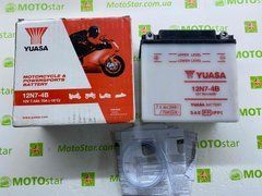 YUASA 12N7-4B Акумулятор 7,4 А/ч, 74 А (+/-), 135х75х133 мм