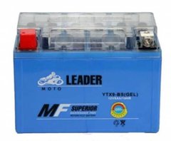 LEADER YTX9-BS gel 12v 9ah, 120 А, 151x86x106мм Аккумулятор