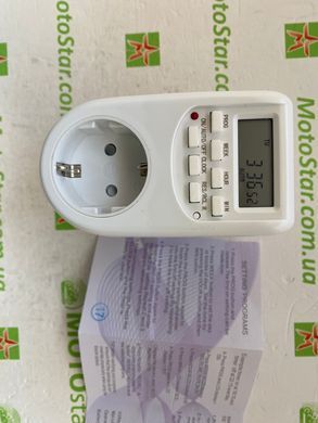 Розумна розетка з таймером на тиждень 220V 10А 2300W програмований час увімкнення/вимкнення