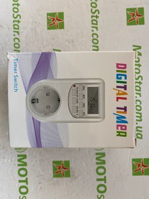 Розумна розетка з таймером на тиждень 220V 10А 2300W програмований час увімкнення/вимкнення