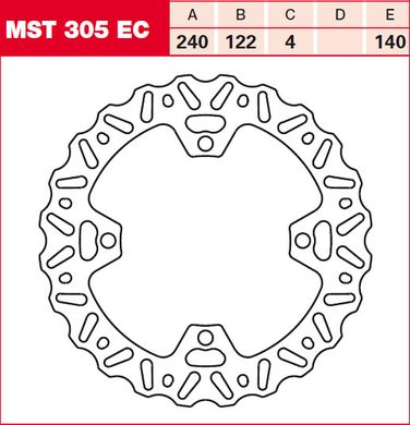 LUCAS MST305EC - Гальмівний диск