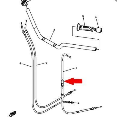 Трос сцепления CP11 (FAZER) Clutch Cable Yamaha FZ6S FZ6-S FZ6 FAZER 2004 2005 2006 2007 2008 2009 (5EB-26335-00-00, LS-107))