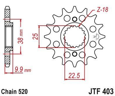PBR 2200 15 18NC BMW G 450X 08-10, HUSVARNA 449/511 (JTF403.15)