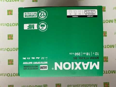 Купить Аккумулятор Maxion AGM MXBM-YTX20L-BS 12V, 18ah, 260А, -/+