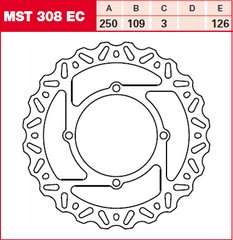 LUCAS MST308EC - Гальмівний диск