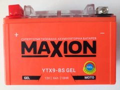 YTX9-BS MAXION Gel Мото аккумулятор, 12V, 9Ah, 150x87x105 мм