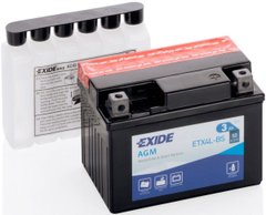 EXIDE YTX4L-BS Акумулятор 3 А/ч, 50 А, (-/+), 113х70х85 мм