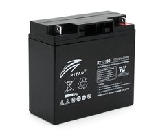 Акумуляторная батарея AGM RITAR RT12180BL5, Black Case, 12V 18.0Ah (181х77х167 ) Q4, 4.85кг
