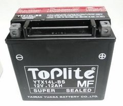Мотоакумулятор TOPLITE YTX14L-BS 12V,12Ah,д. 150, ш. 87, в.146, электролит в к-те, вес 3,6 кг