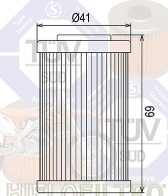 Фильтр масляный ATHENA FFC025 (HF155) KTM SX/EXC/LC4 DUKE 125/200/390/620/640/690