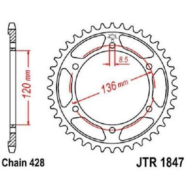 JT JTR1847.48 - Зірка задня, GEON X-ROAD 202