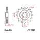 JT JTF1381.15RB - Звезда передняя с демфером HONDA CB 500F/X '13-'15, CBR 500R '13-'16, NC 700 '12-'14, CT/CTX 700 14 (204215JTRB)