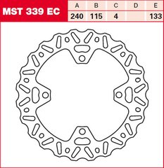 LUCAS MST339EC - Гальмівний диск
