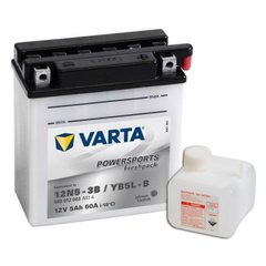 VARTA YB5L-B (12N5-3B) YB5LB Powersports Аккумулятор 5 А/ч, 60 А, (-/+), 121х61х131 мм