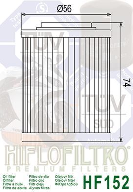 HIFLO HF152 - Фільтр масляний
