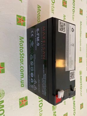 Акумуляторна батарея Makelsan AGM 6-FM-7, 12V 7,0Ah (151х65х94 (100) ) Q10, 2,18 кг Black