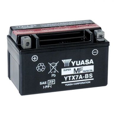 YUASA YTX7A-BS Акумулятор 6 А/ч, 105 А, (+/-), 150х87х94 мм