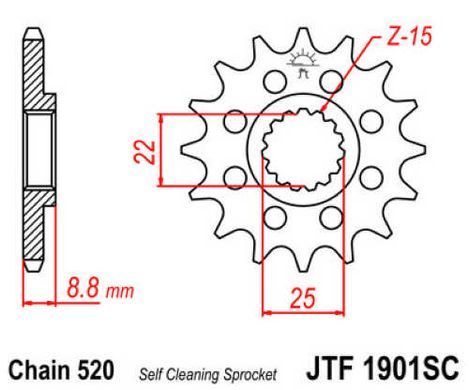 JTF1901.13 - Звезда передняя KTM EXC, EXC-E, EXC-F, EXE 125-570 1990-2021