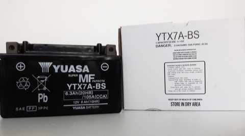 Купить YUASA YTX7A-BS Мото аккумулятор 6 А/ч, 105 А, (+