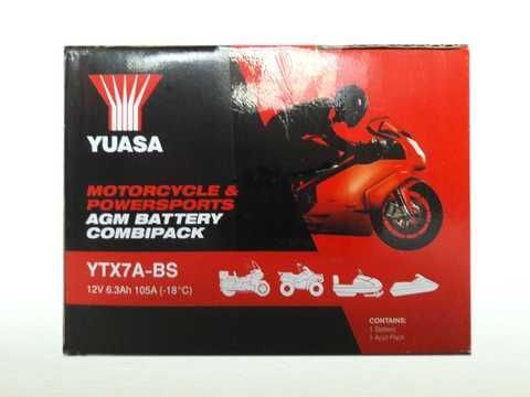 Купить YUASA YTX7A-BS Мото аккумулятор 6 А/ч, 105 А, (+