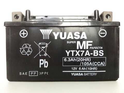 Купить YUASA YTX7A-BS Мото аккумулятор 6 А/ч, 105 А, (+