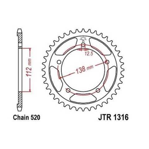 Купить JT JTR1316.41 - Звезда задняя - описание, подбор, продажа