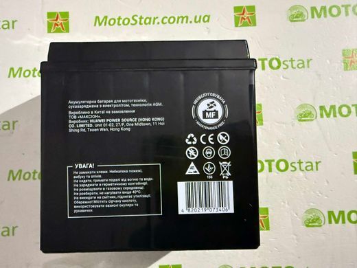 YTX14-BS MAXION Мото аккумулятор, AGM 12V, 12Ah, 150x87x145 мм