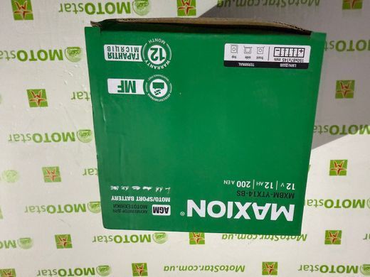 YTX14-BS MAXION Мото аккумулятор, AGM 12V, 12Ah, 150x87x145 мм