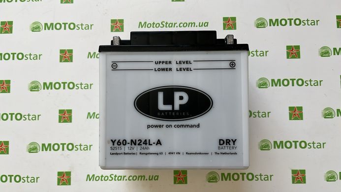 Аккумулятор LANDPORT LP DRY Y60-N24L-A (MD L60-N24L-A) 12V 24Ah 300A, 185X125X176 мм 52515