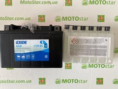 EXIDE ETX9-BS / YTX9-BS Мото аккумулятор 8 А/ч, 120 А, (+/-), 150х87х105 мм