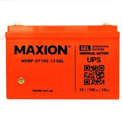 Аккумулятор MAXION BP OT 105 - 12 (1шт/ящ) GEL, 12V, 105Ah , 333x173x216 мм