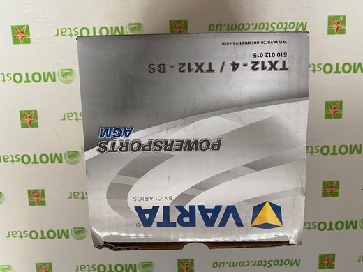 VARTA YTX12-BS (YTX12-4) Powersports AGM Аккумулятор 10 А/ч, 150 А, (+/-), 152х88х131 мм