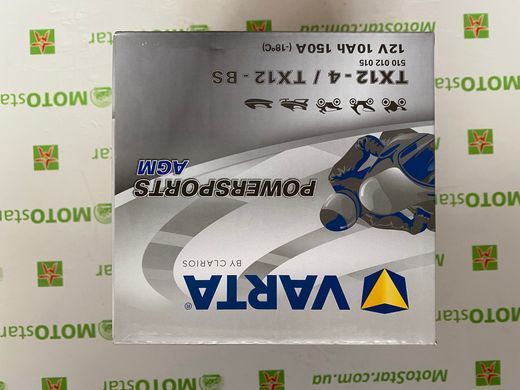 VARTA YTX12-BS (YTX12-4) Powersports AGM Аккумулятор 10 А/ч, 150 А, (+/-), 152х88х131 мм