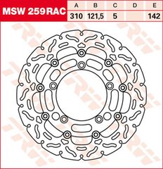 LUCAS MSW259RAC - Гальмівний диск