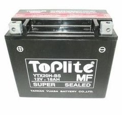 Мотоакумулятор TOPLITE YTX20H-BS 12V,18Ah,д. 150, ш. 87, в.155, электролит в к-те, вес 4,6 кг